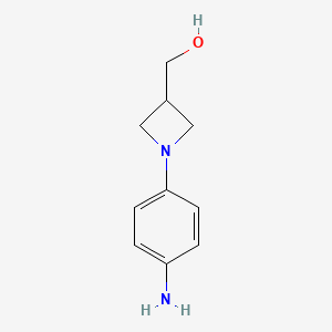 molecular formula C10H14N2O B1382620 （1-(4-氨基苯基)氮杂环丁-3-基）甲醇 CAS No. 2092052-07-6