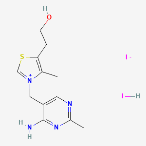 2-[3-[(4-Amino-2-methylpyrimidin-5-yl)methyl]-4-methyl-1,3-thiazol-3-ium-5-yl]ethanol iodide hydroiodide