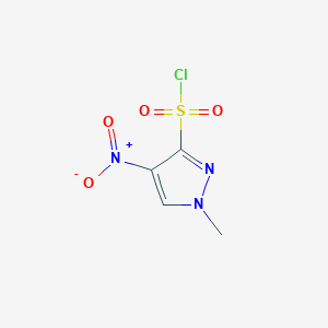 molecular formula C4H4ClN3O4S B1382622 1-甲基-4-硝基-1H-吡唑-3-磺酰氯 CAS No. 1697720-32-3