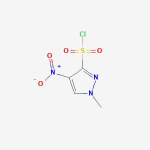 molecular formula C4H4ClN3O4S B1382622 1-Methyl-4-nitro-1H-pyrazol-3-sulfonylchlorid CAS No. 1697720-32-3