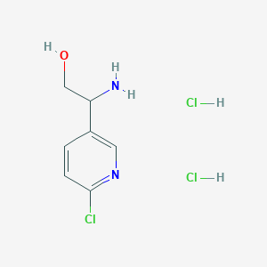 molecular formula C7H11Cl3N2O B13826226 (2R)-2-amino-2-(6-chloropyridin-3-yl)ethan-1-ol dihydrochloride 