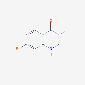7-Bromo-4-hydroxy-3-iodo-8-methylquinoline