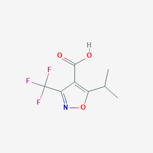 5-(Propan-2-yl)-3-(trifluoromethyl)-1,2-oxazole-4-carboxylic acid