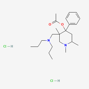 5-Dipropylaminomethyl-4-phenyl-1,2,5-trimethyl-4-piperidinol, acetate, dihydrochloride