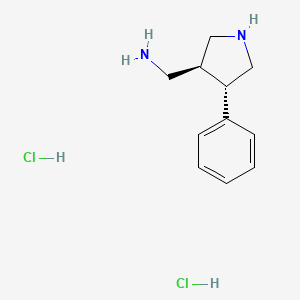 molecular formula C11H18Cl2N2 B13826386 (trans-4-phenylpyrrolidin-3-yl)methanamine 2HCl 