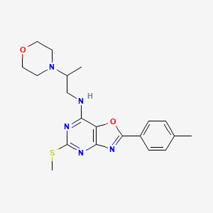 2-(4-methylphenyl)-5-(methylsulfanyl)-N-[2-(morpholin-4-yl)propyl][1,3]oxazolo[4,5-d]pyrimidin-7-amine