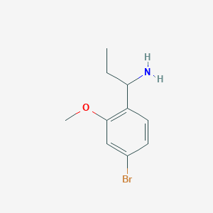 molecular formula C10H14BrNO B1382640 1-(4-Bromo-2-methoxyphenyl)-propylamine CAS No. 1270413-56-3