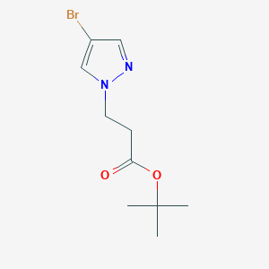molecular formula C10H15BrN2O2 B1382641 叔丁基3-(4-溴-1H-吡唑-1-基)丙酸酯 CAS No. 1199773-83-5