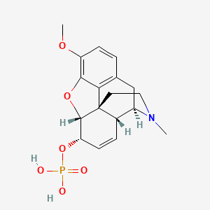 molecular formula C18H22NO6P B13826413 7,8-Didehydro-4,5alpha-epoxy-3-methoxy-17methyl morphinan-6alpha-ol phosphate 