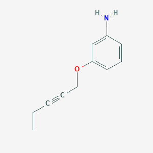 molecular formula C11H13NO B13826419 3-[(Pent-2-yn-1-yl)oxy]aniline CAS No. 453593-33-4