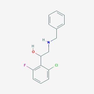 molecular formula C15H15ClFNO B1382642 2-(Benzylamino)-1-(2-chloro-6-fluorophenyl)ethan-1-ol CAS No. 1181655-84-4