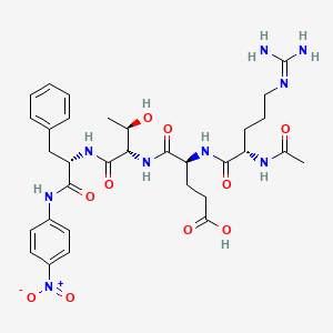 (4S)-4-[[(2S)-2-acetamido-5-(diaminomethylideneamino)pentanoyl]amino]-5-[[(2S,3R)-3-hydroxy-1-[[(2S)-1-(4-nitroanilino)-1-oxo-3-phenylpropan-2-yl]amino]-1-oxobutan-2-yl]amino]-5-oxopentanoic acid