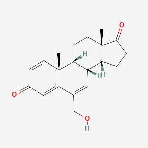 (8R,9R,10R,13S,14R)-6-(hydroxymethyl)-10,13-dimethyl-9,11,12,14,15,16-hexahydro-8H-cyclopenta[a]phenanthrene-3,17-dione