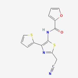 N-[2-(cyanomethyl)-4-(thiophen-2-yl)-1,3-thiazol-5-yl]furan-2-carboxamide