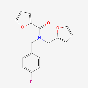 N-(4-fluorobenzyl)-N-(furan-2-ylmethyl)furan-2-carboxamide