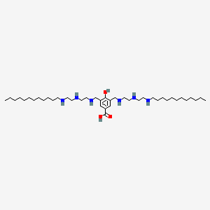 3,5-Bis(((2-((2-(dodecylamino)ethyl)amino)ethyl)amino)methyl)-4-hydroxybenzoic acid