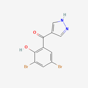 4-(3,5-Dibromo-2-hydroxybenzoyl)pyrazole