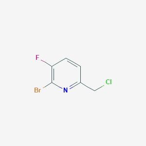 molecular formula C6H4BrClFN B1382665 2-溴-6-(氯甲基)-3-氟吡啶 CAS No. 1227584-96-4