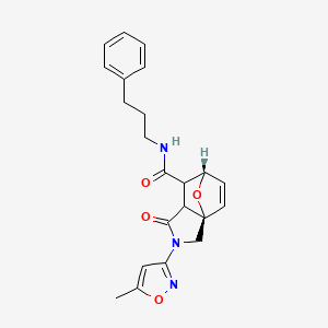 2-(5-methyl-3-isoxazolyl)-3-oxo-N-(3-phenylpropyl)-2,3,3a,4-tetrahydro-5,7a-epoxyisoindole-4-carboxamide