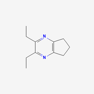 molecular formula C11H16N2 B13826659 2,3-Diethyl-6,7-dihydro-5H-cyclopenta[B]pyrazine CAS No. 41330-36-3