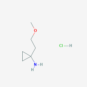 molecular formula C6H14ClNO B1382667 [1-(2-Methoxyethyl)cyclopropyl]amine hydrochloride CAS No. 1250929-67-9