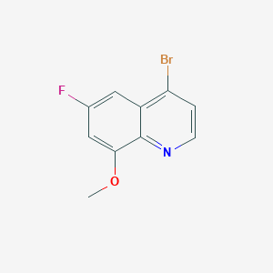 molecular formula C10H7BrFNO B1382669 4-Bromo-6-fluoro-8-methoxyquinoline CAS No. 1599231-35-2