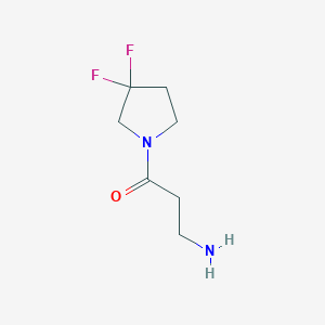 molecular formula C7H12F2N2O B1382671 3-Amino-1-(3,3-difluoropyrrolidin-1-yl)propan-1-one CAS No. 1896968-05-0