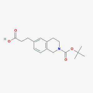 molecular formula C17H23NO4 B1382679 3-(2-(叔丁氧羰基)-1,2,3,4-四氢异喹啉-6-基)丙酸 CAS No. 1158756-02-5
