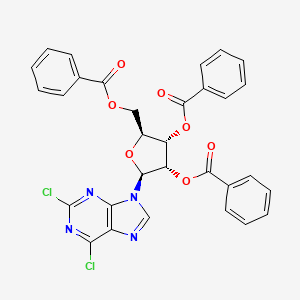 [(2S,3S,4S,5S)-3,4-dibenzoyloxy-5-(2,6-dichloropurin-9-yl)oxolan-2-yl]methyl benzoate