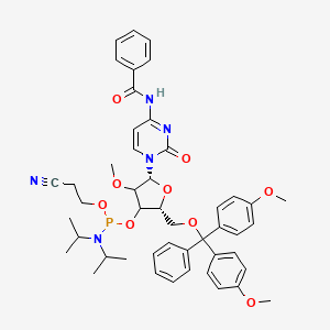 N-[1-[(2R,5R)-5-[[bis(4-methoxyphenyl)-phenylmethoxy]methyl]-4-[2-cyanoethoxy-[di(propan-2-yl)amino]phosphanyl]oxy-3-methoxyoxolan-2-yl]-2-oxopyrimidin-4-yl]benzamide