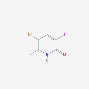 molecular formula C6H5BrINO B1382687 5-溴-3-碘-6-甲基吡啶-2-醇 CAS No. 1949816-03-8