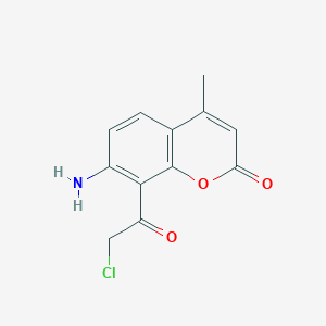 7-Amino-8-(2-chloroacetyl)-4-methylchromen-2-one