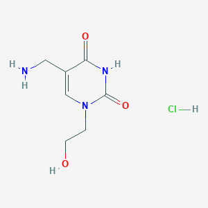 5-(aminomethyl)-1-(2-hydroxyethyl)pyrimidine-2,4(1H,3H)-dione hydrochloride