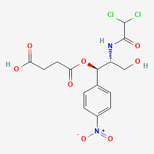 Butanedioic acid, mono(2-((dichloroacetyl)amino)-3-hydroxy-1-(4-nitrophenyl)propyl) ester, (R-(R*,R*))-