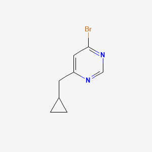 molecular formula C8H9BrN2 B1382701 4-溴-6-(环丙基甲基)嘧啶 CAS No. 2091217-82-0