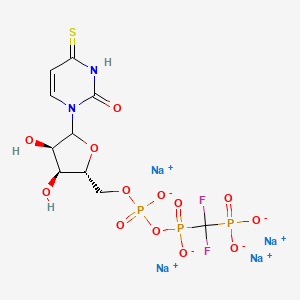 tetrasodium;[difluoro(phosphonato)methyl]-[[(2R,3S,4R)-3,4-dihydroxy-5-(2-oxo-4-sulfanylidenepyrimidin-1-yl)oxolan-2-yl]methoxy-oxidophosphoryl]oxyphosphinate