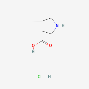 molecular formula C7H12ClNO2 B1382704 3-氮杂双环[3.2.0]庚烷-1-羧酸盐酸盐 CAS No. 1803607-01-3