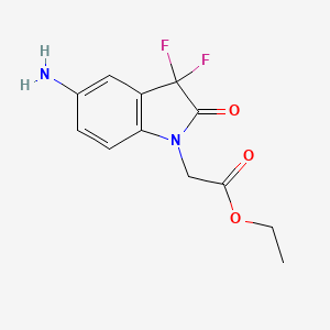 ethyl 2-(5-amino-3,3-difluoro-2-oxo-2,3-dihydro-1H-indol-1-yl)acetate