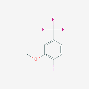 molecular formula C8H6F3IO B1382707 1-Iodo-2-methoxy-4-(trifluoromethyl)benzene CAS No. 1261752-45-7