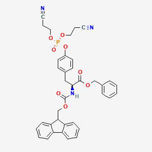 (S)-Benzyl 2-((((9H-fluoren-9-yl)methoxy)carbonyl)amino)-3-(4-((bis(2-cyanoethoxy)phosphoryl)oxy)phenyl)propanoate