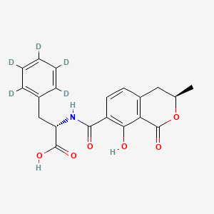 (2S)-2-[[(3R)-8-hydroxy-3-methyl-1-oxo-3,4-dihydroisochromene-7-carbonyl]amino]-3-(2,3,4,5,6-pentadeuteriophenyl)propanoic acid