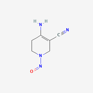 molecular formula C6H8N4O B13827088 4-amino-1-nitroso-3,6-dihydro-2H-pyridine-5-carbonitrile 