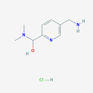 molecular formula C9H16ClN3O B1382709 [5-(Aminomethyl)pyridin-2-yl](dimethylamino)methanol hydrochloride CAS No. 1803583-16-5