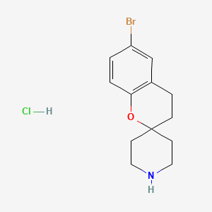 molecular formula C13H17BrClNO B1382712 6-Bromo-3,4-dihydrospiro[1-benzopyran-2,4'-piperidine] hydrochloride CAS No. 1955532-03-2