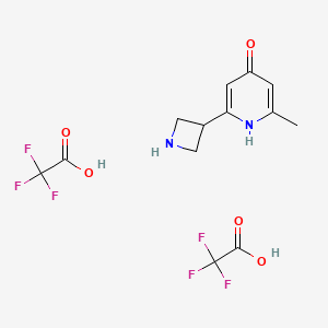 2-Azetidin-3-yl-6-methylpyridin-4-ol bis(trifluoroacetate)