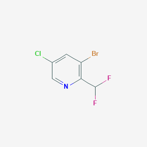 molecular formula C6H3BrClF2N B1382723 3-Bromo-5-chloro-2-(difluoromethyl)pyridine CAS No. 1432754-12-5