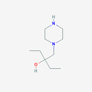 3-(Piperazin-1-ylmethyl)pentan-3-OL