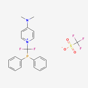 1-(Difluoro-diphenyl-phosphanyl-methyl)-4-dimethylamino-pyridinium triflate