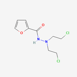 2-Furoic acid, 2,2-bis(2-chloroethyl)hydrazide