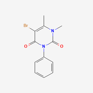 molecular formula C12H11BrN2O2 B13827311 Uracil, 5-bromo-1,6-dimethyl-3-phenyl- CAS No. 32000-65-0